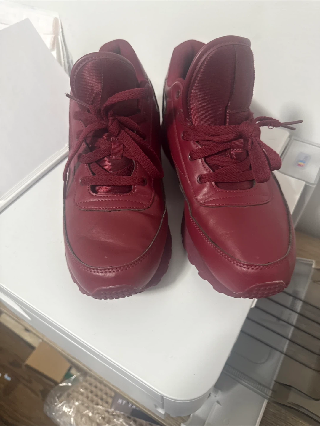Reebok Classic Leather Running Shoes - Burgundy - photo 2