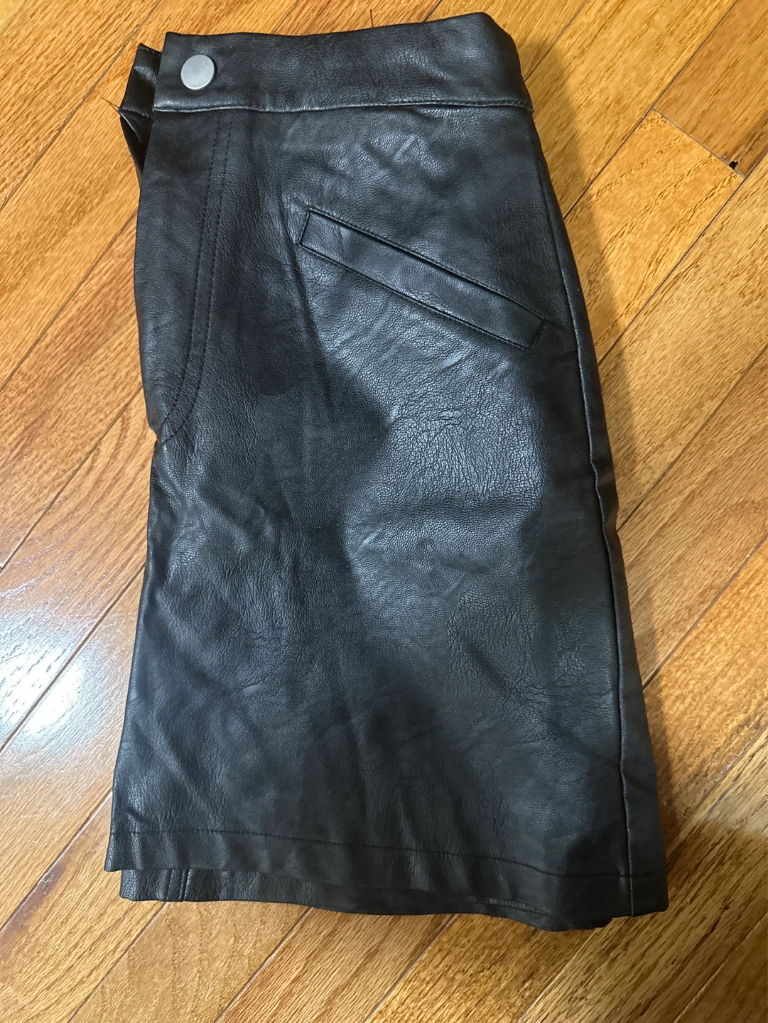 Cotton On Black Faux Leather Skirt Size S - photo 3