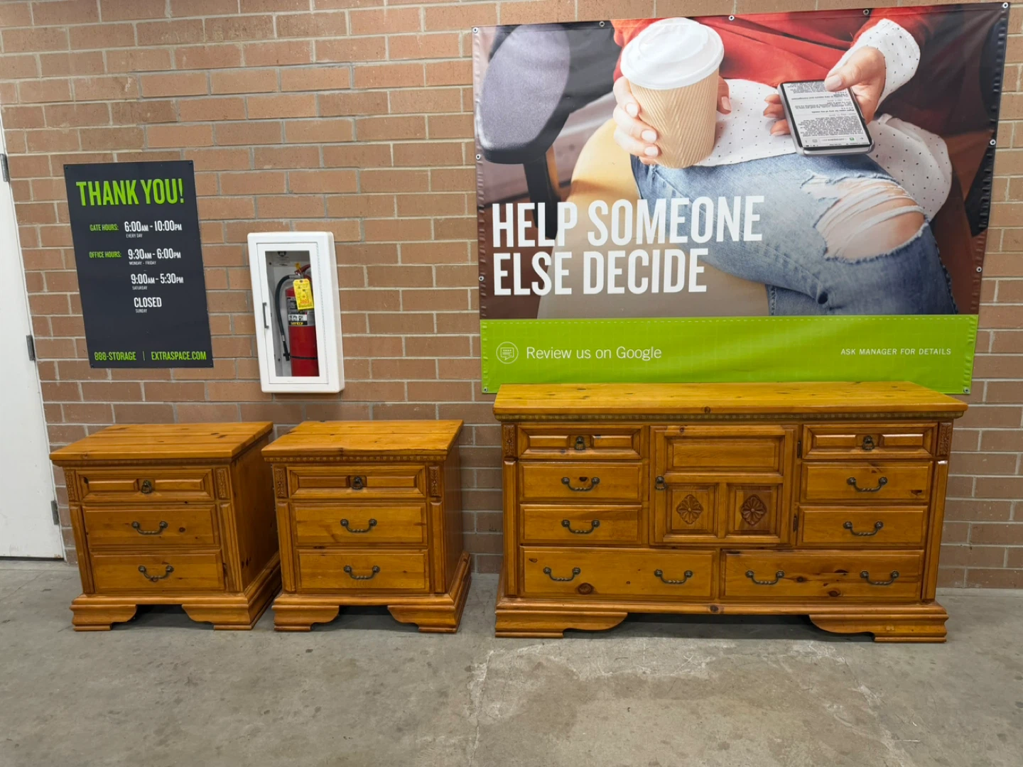 Wooden Dresser and Nightstand Set