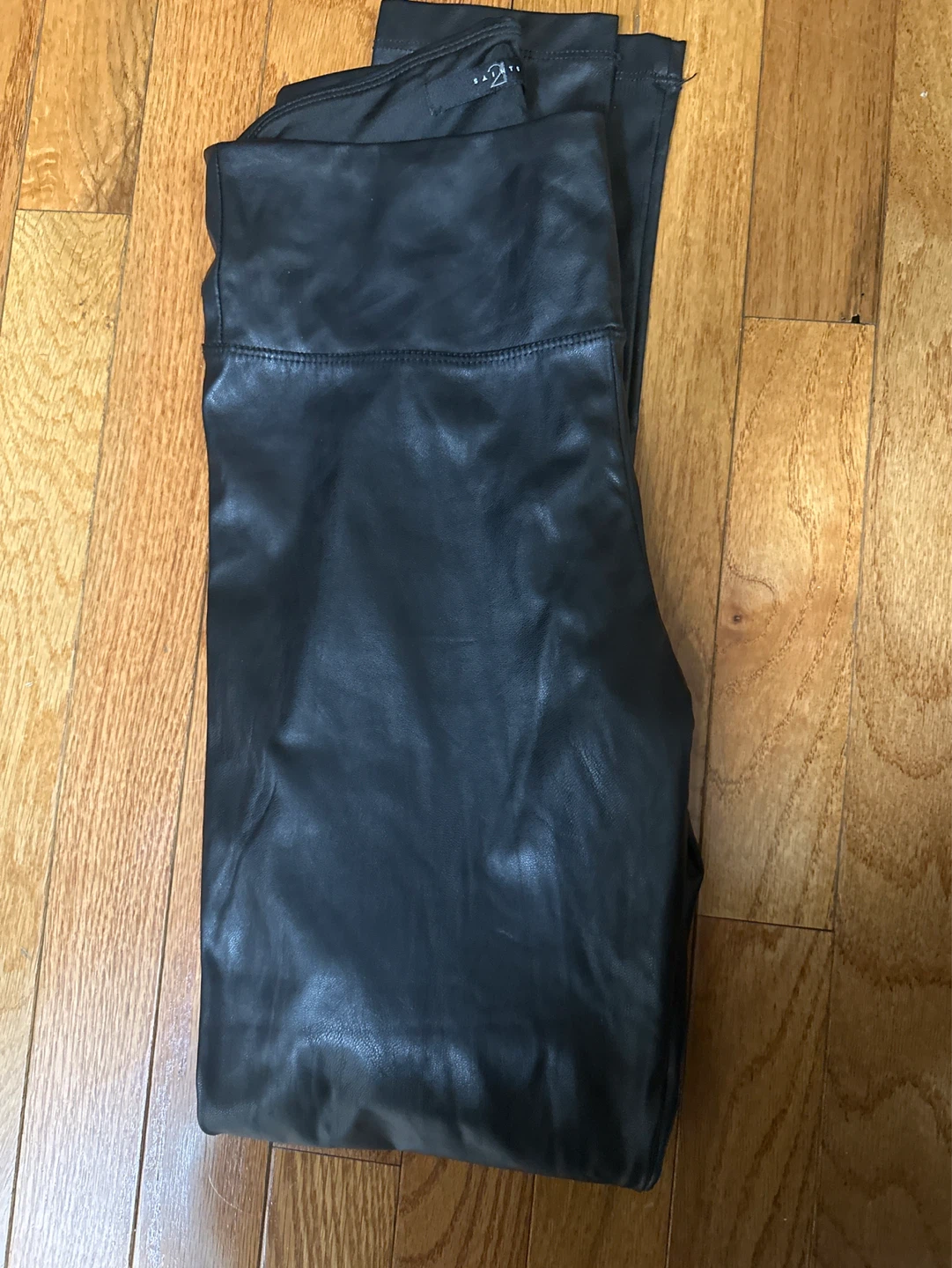 Black Faux Leather Leggings - photo 3
