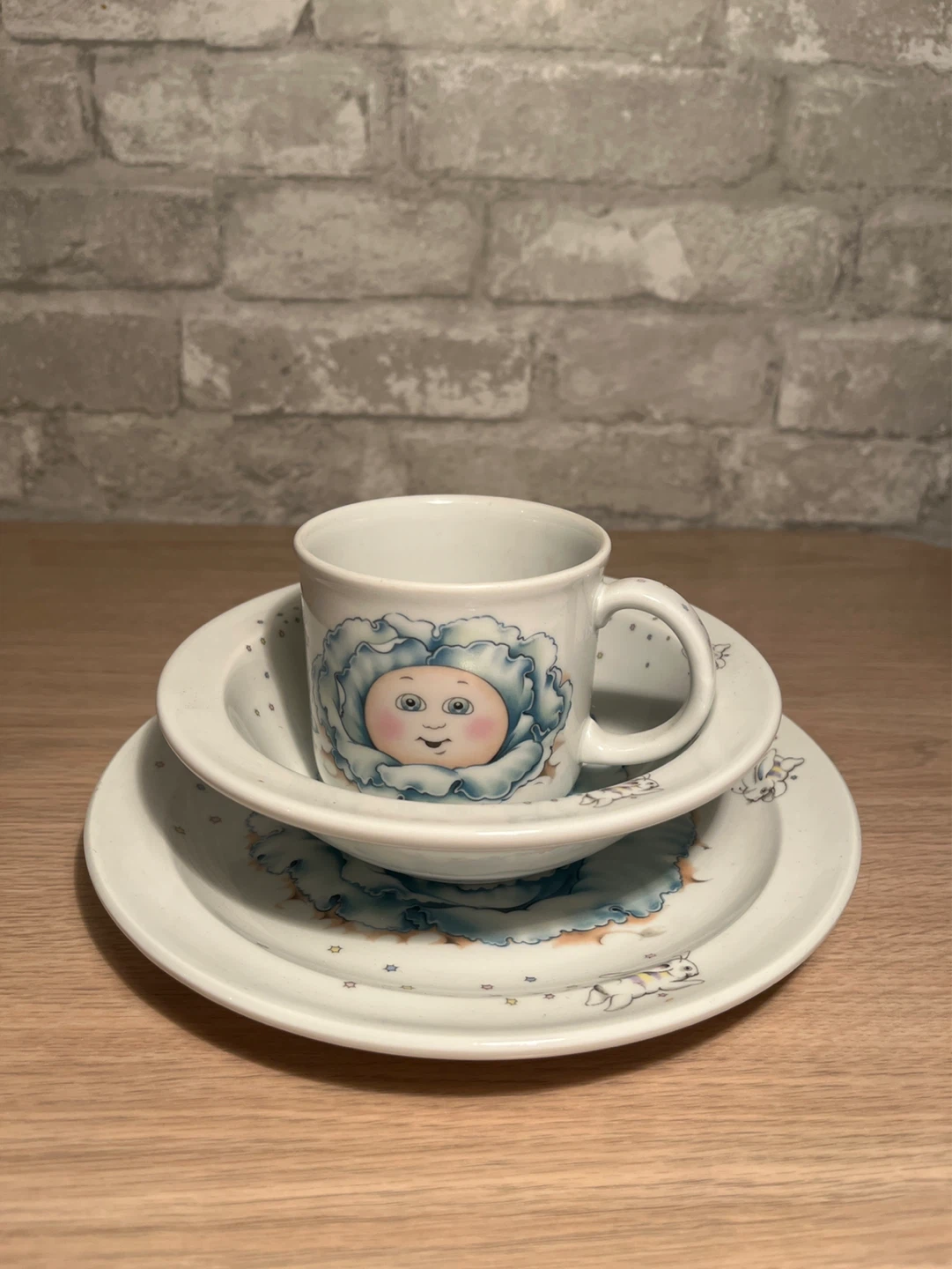 VINTAGE - Cabbage Patch Kids Plate, Bowl, and Mug Set