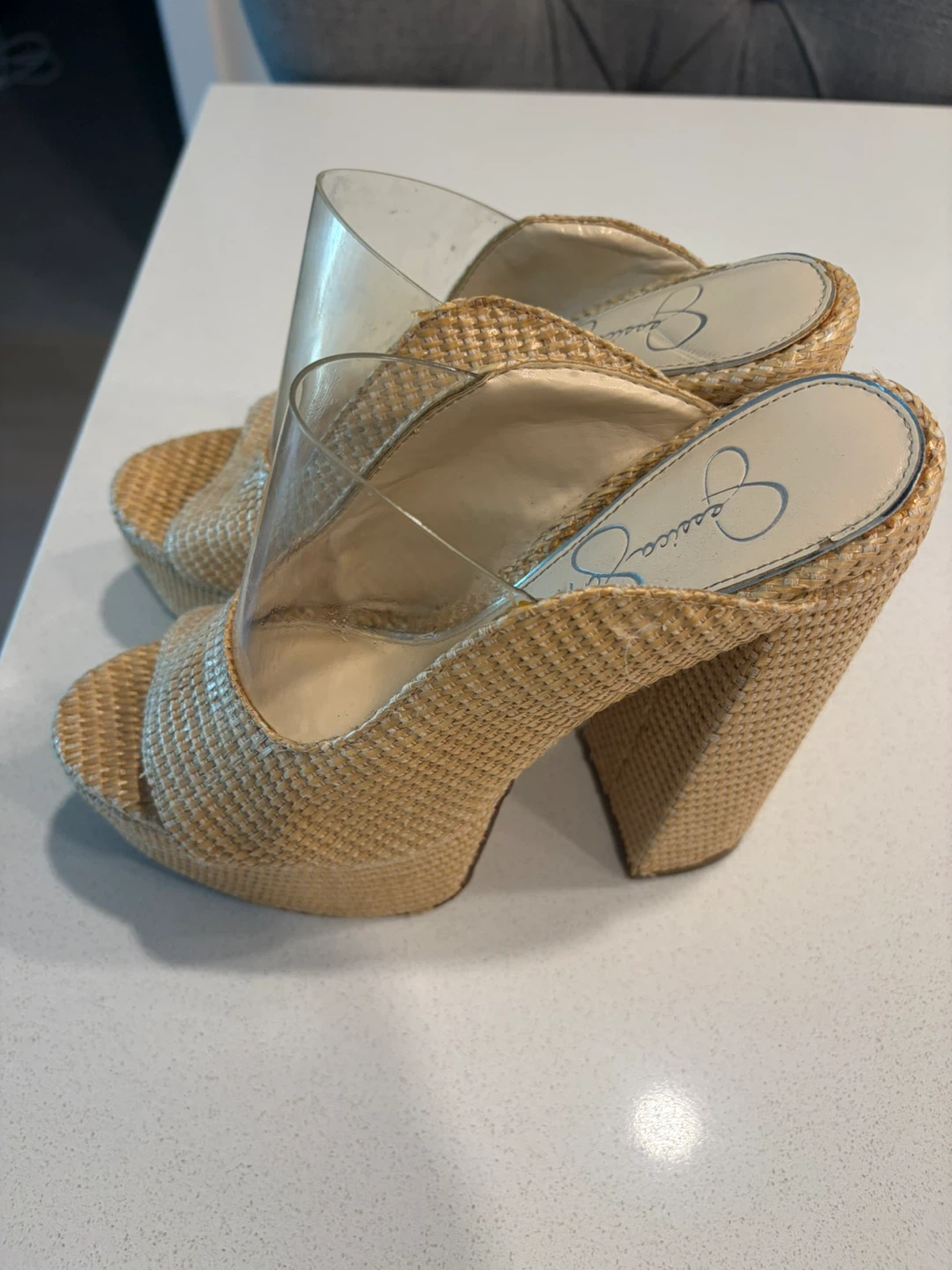 Jessica Simpson Woven Platform Wedge Heels
