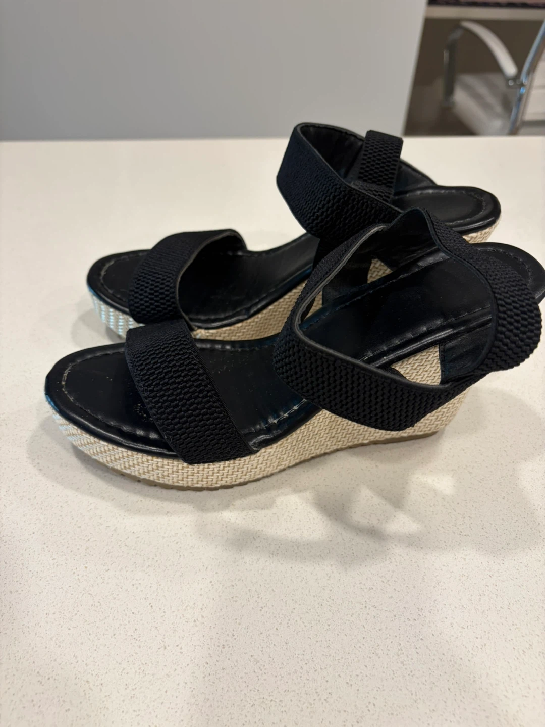 Black Wedge Sandals - photo 2