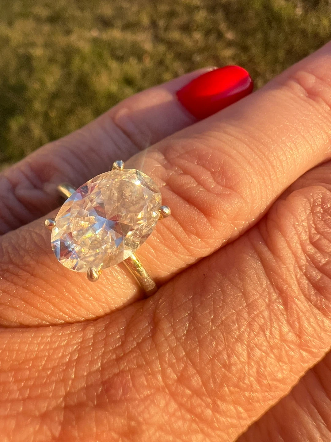925 silver Engagement Ring with a moissanite