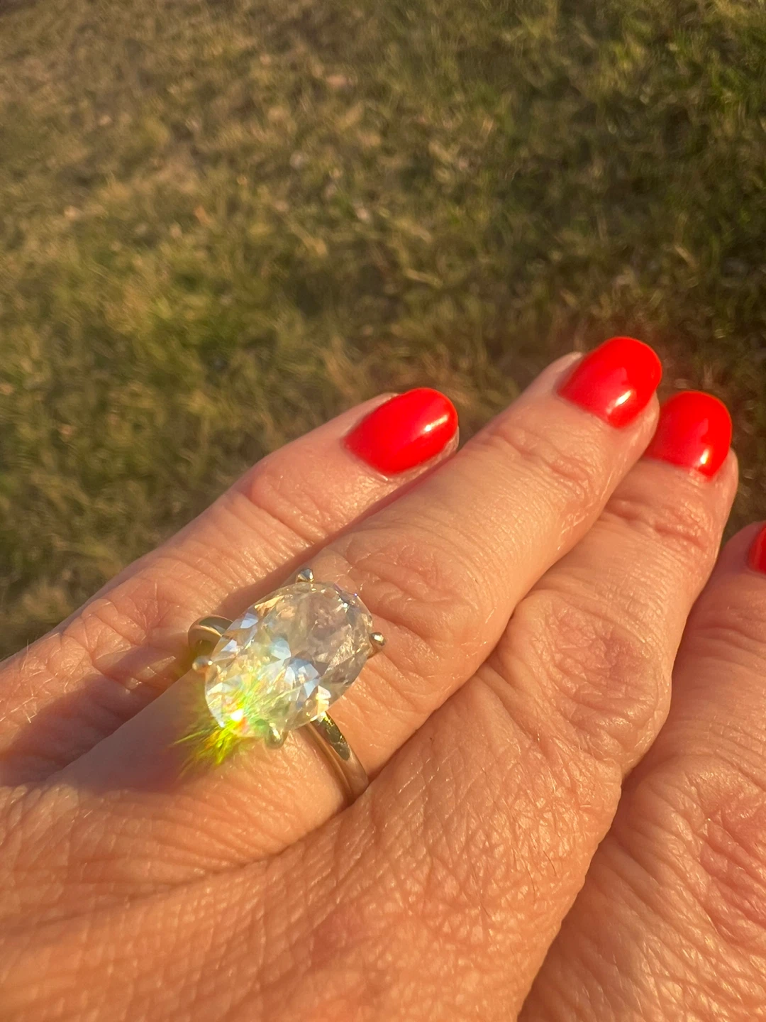925 silver Engagement Ring with a moissanite - photo 2