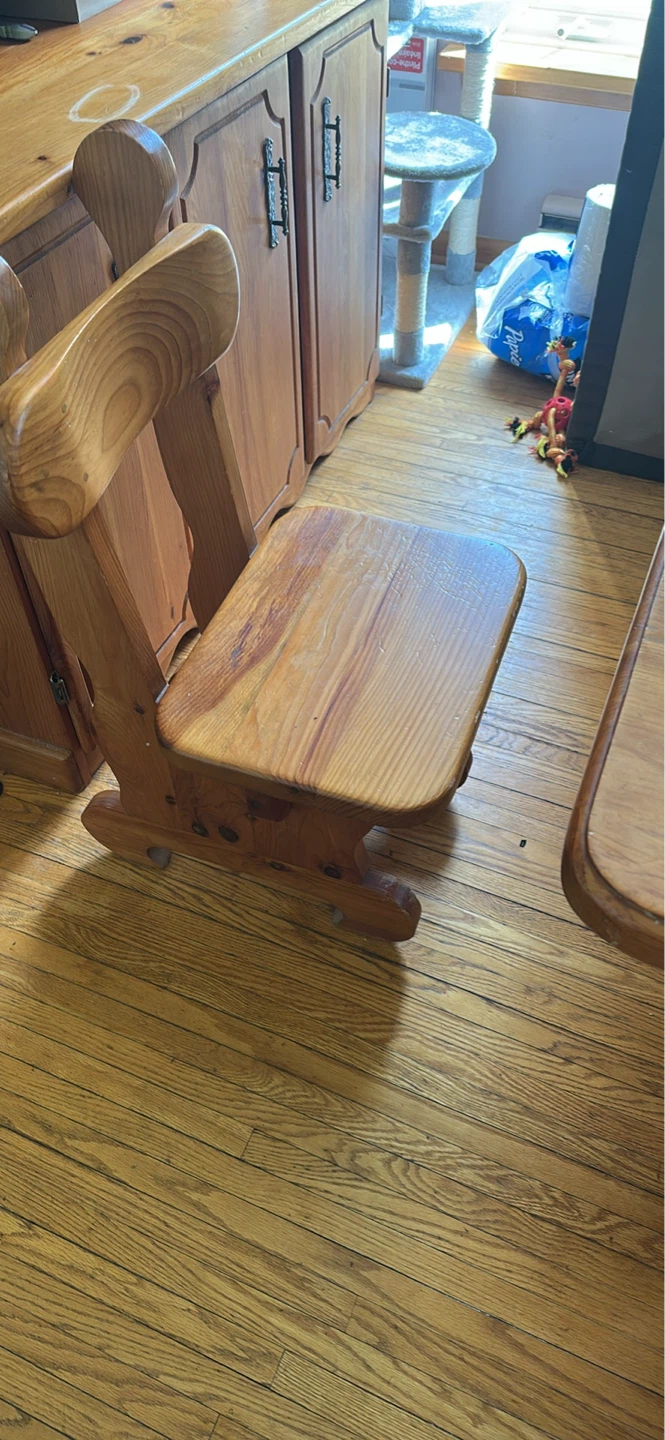 Solid Wood Dining Set with Bench and Hutch - photo 2
