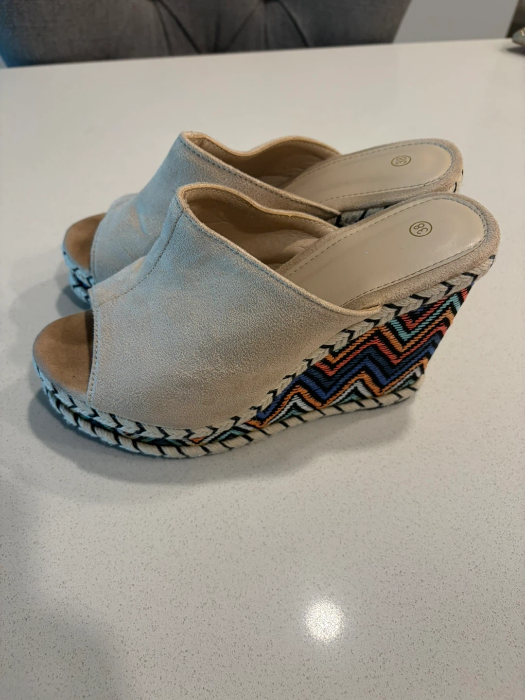 Women's Wedge Mules Size 38