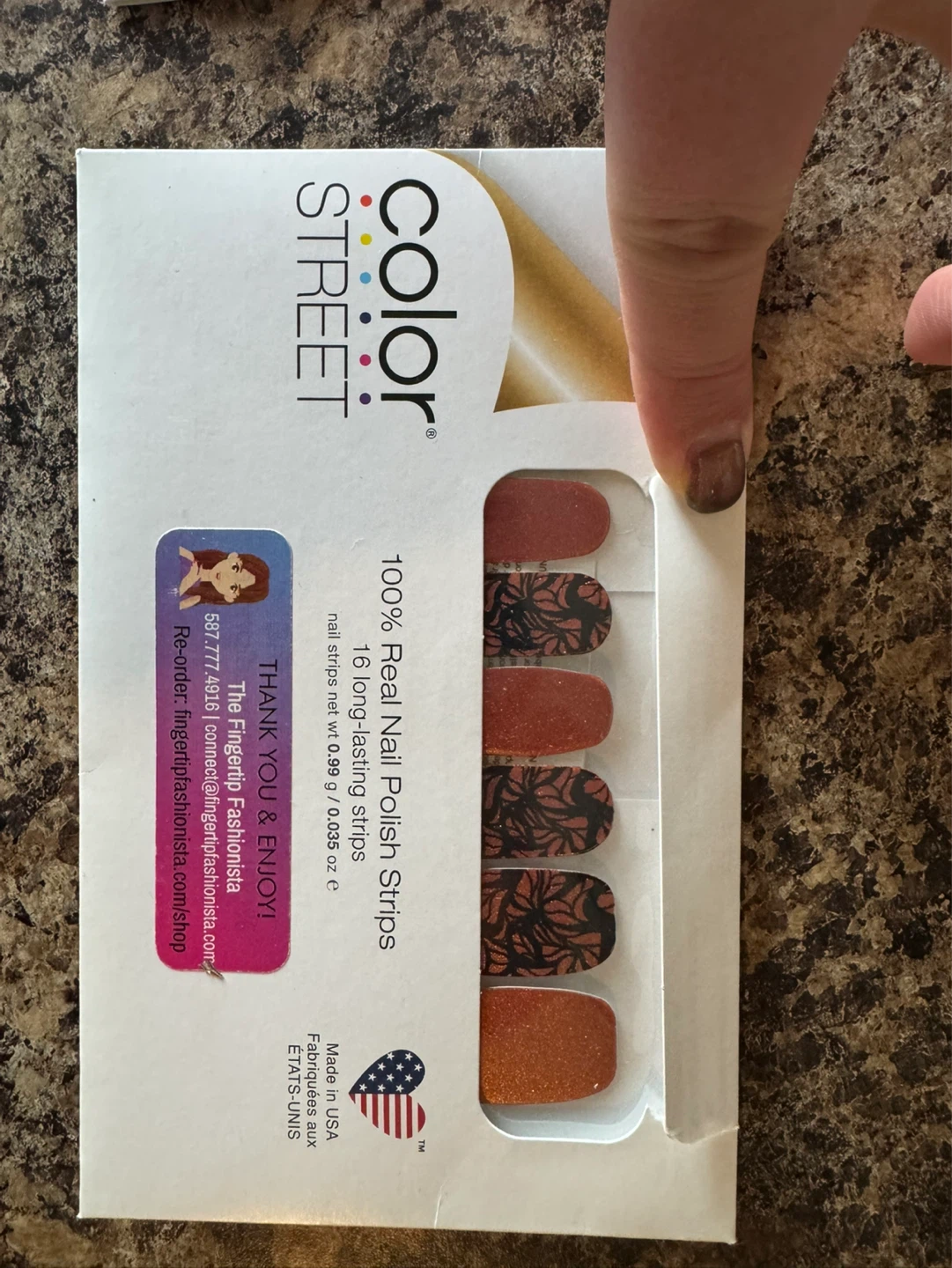 Color Street 100% Real Nail Polish Strips - 16 Strips