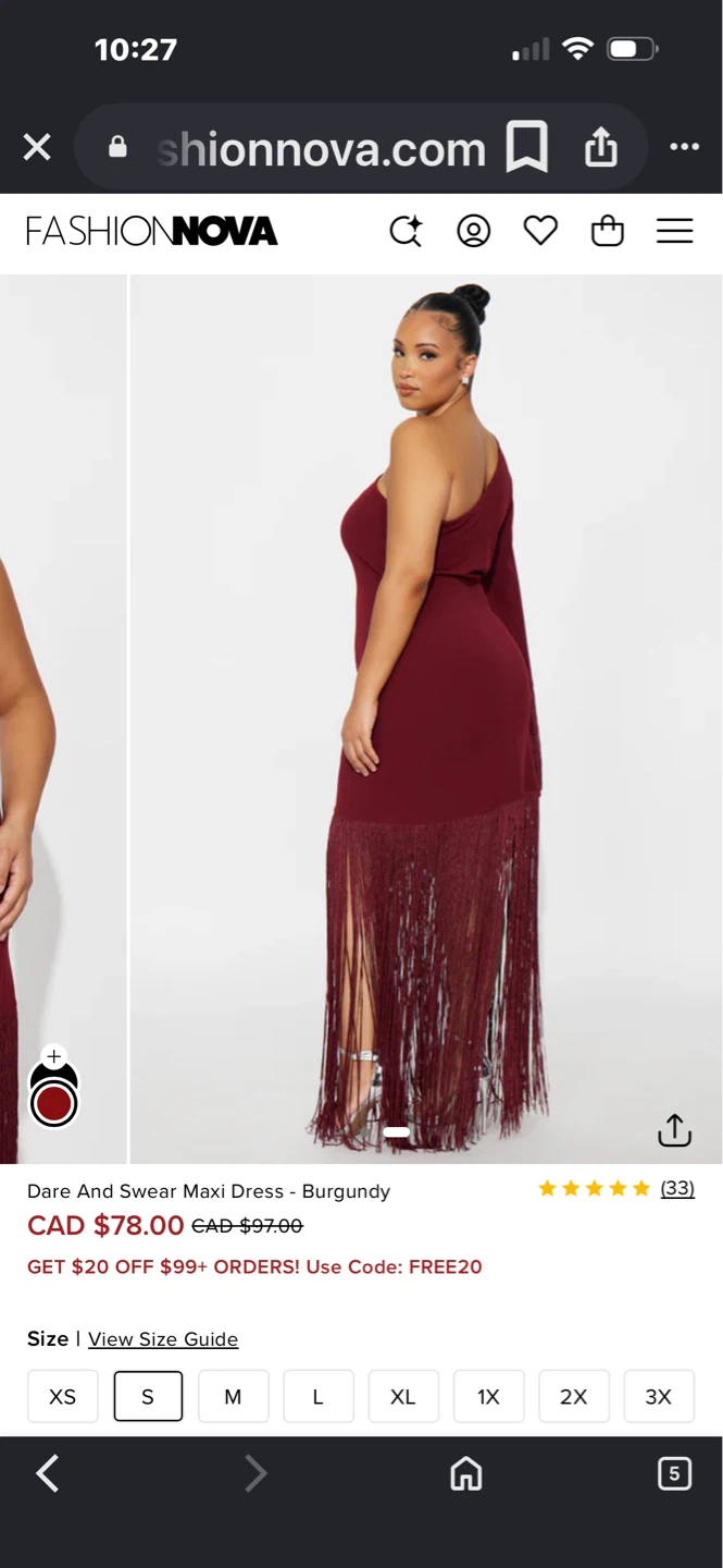 Fashion Nova Dare and Swear Maxi Dress - Burgundy Size 2X - photo 2