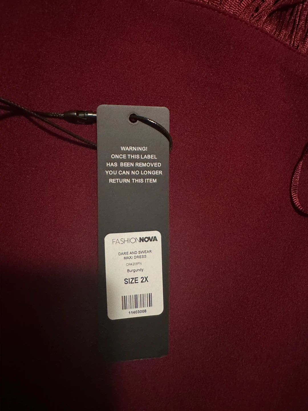 Fashion Nova Dare and Swear Maxi Dress - Burgundy Size 2X - photo 4