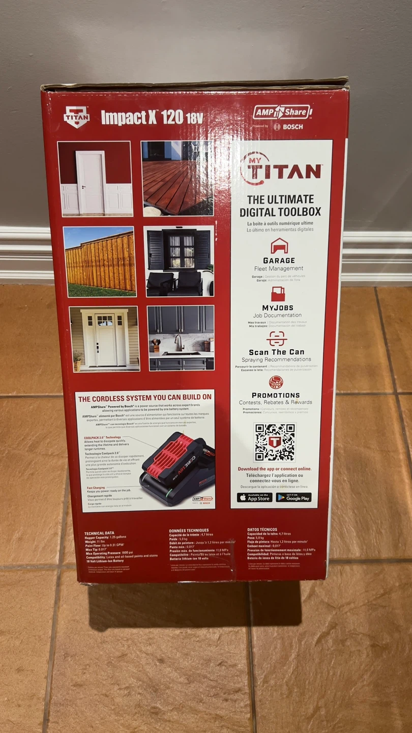 Titan Impact X 120 18V Cordless Small Job Sprayer System - photo 2