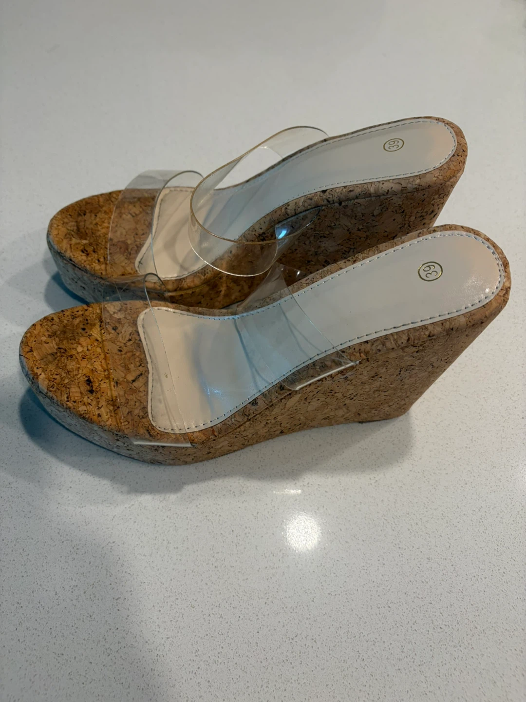 Women's Cork Wedge Sandals Size 39