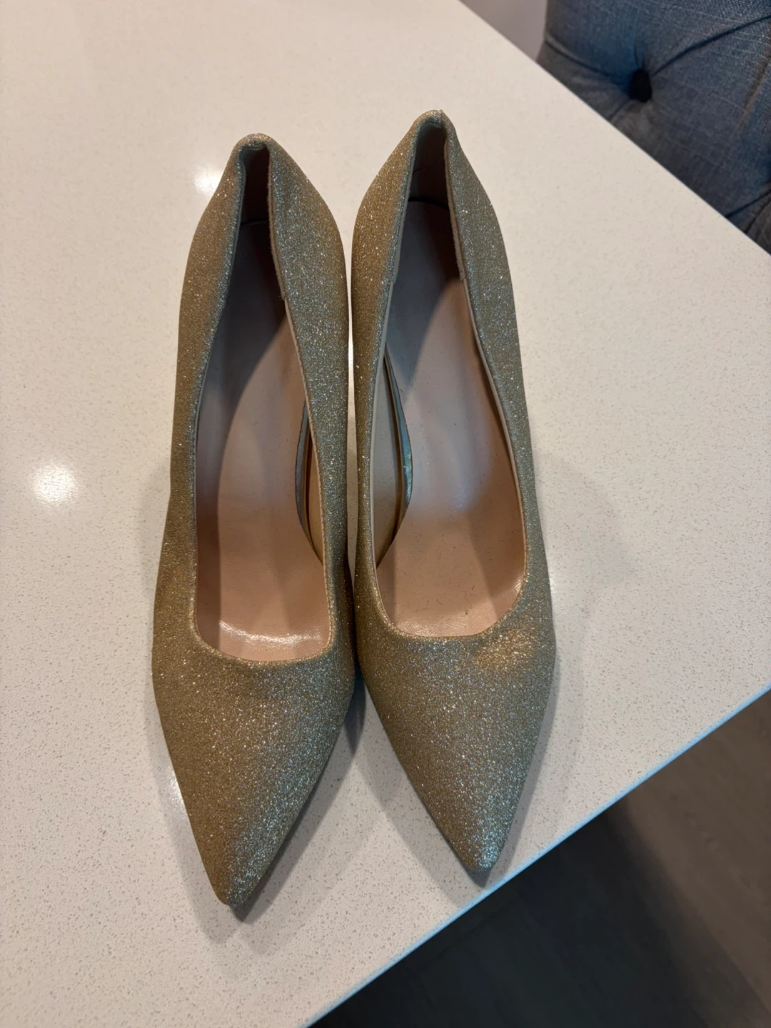 Sparkly Gold High Heel Pumps - photo 2