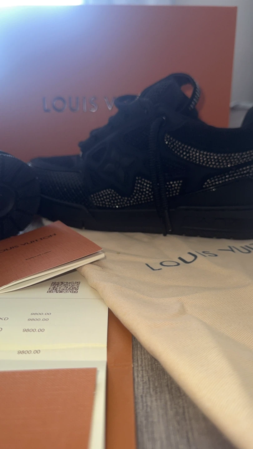 Louis Vuitton Black Rhinestone Sneakers - photo 2