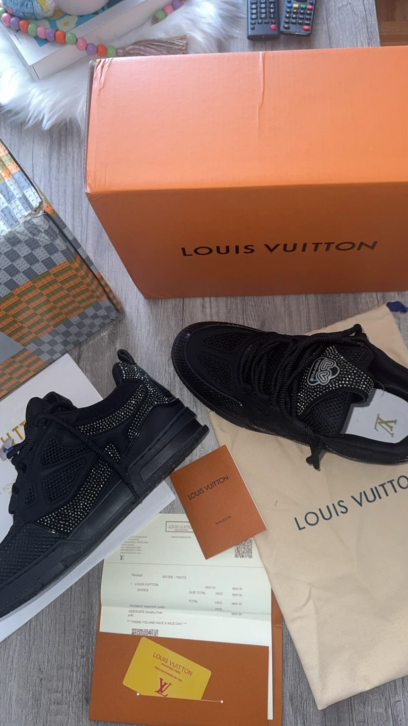 Louis Vuitton Black Rhinestone Sneakers - photo 3
