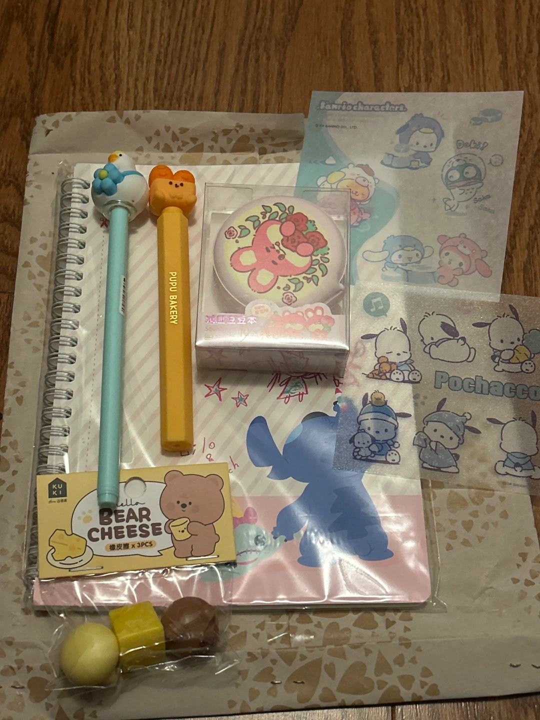 Sanrio Characters Stationery and Snack Set