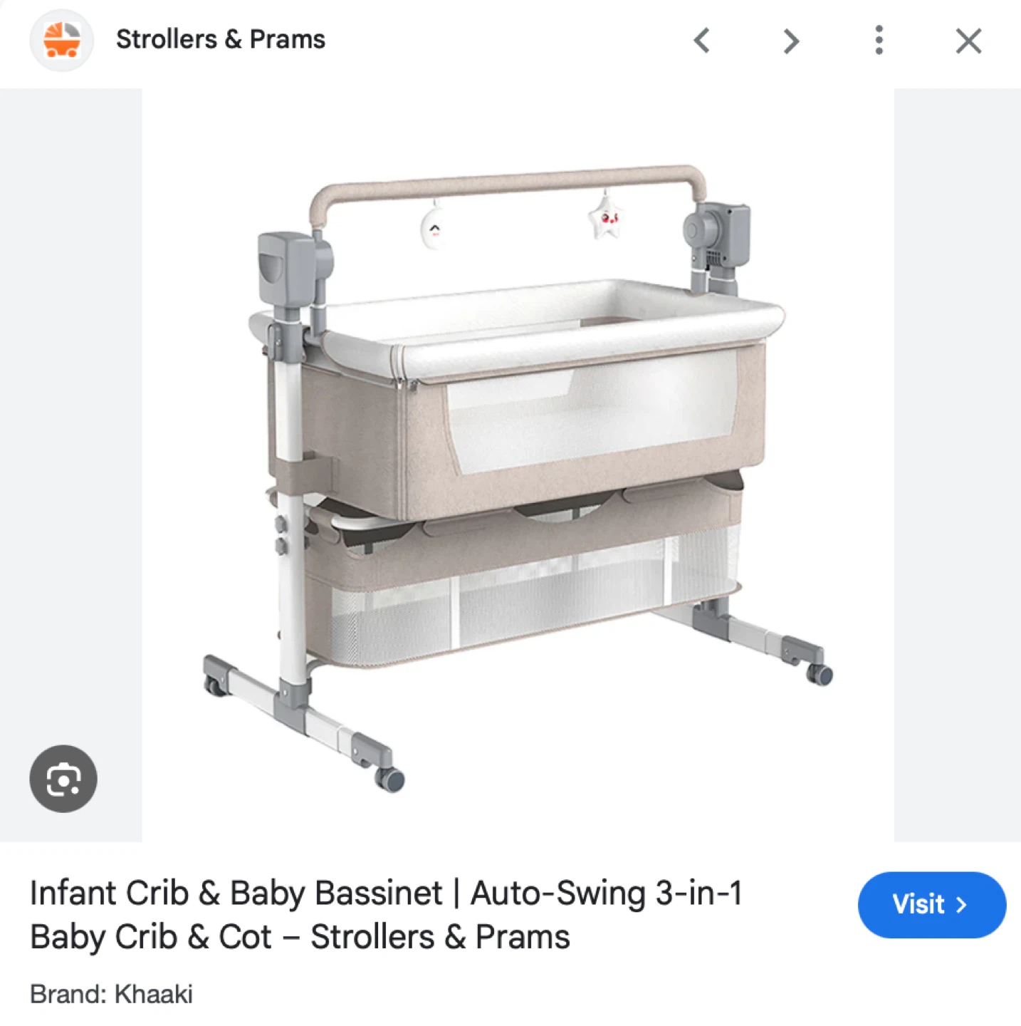 Auto-Swing 3-in-1 Premium Baby Bedside Sleeper Bassinet