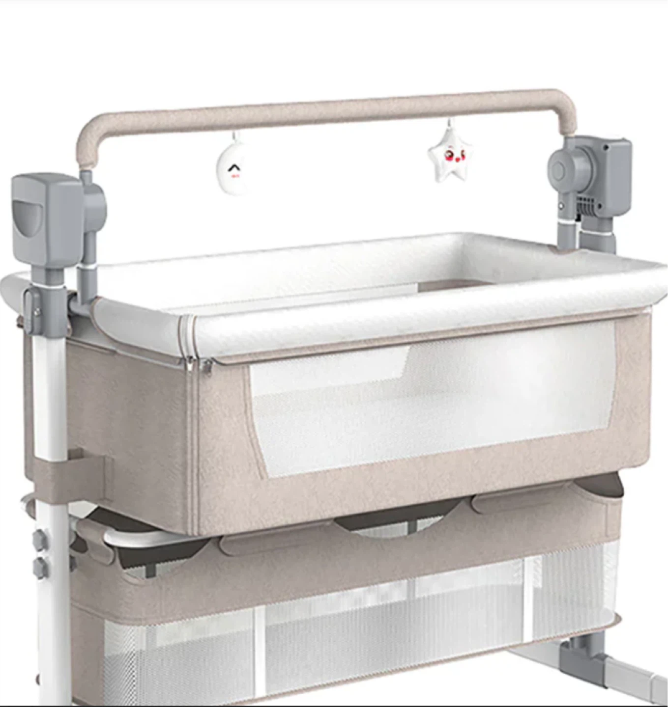 Auto-Swing 3-in-1 Premium Baby Bedside Sleeper Bassinet - photo 3