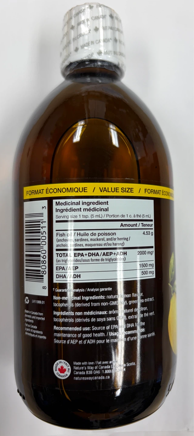 Nature's Way NutraSea Omega-3 Lemon Liquid - photo 2