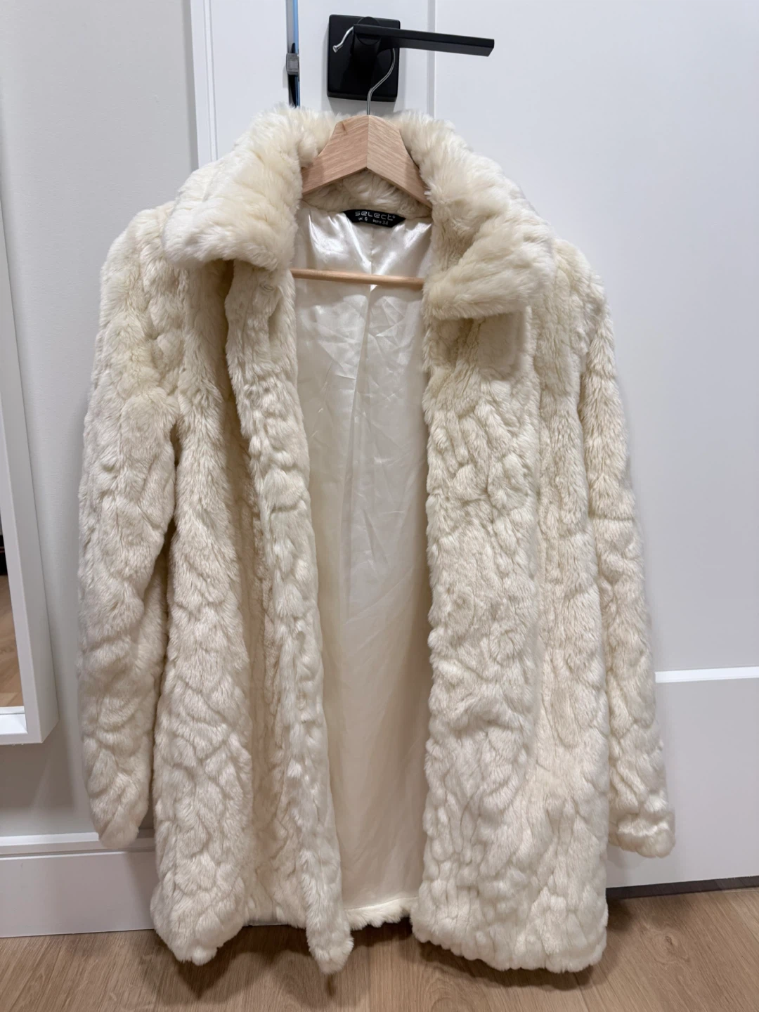 Select Cream Faux Fur Coat - photo 2