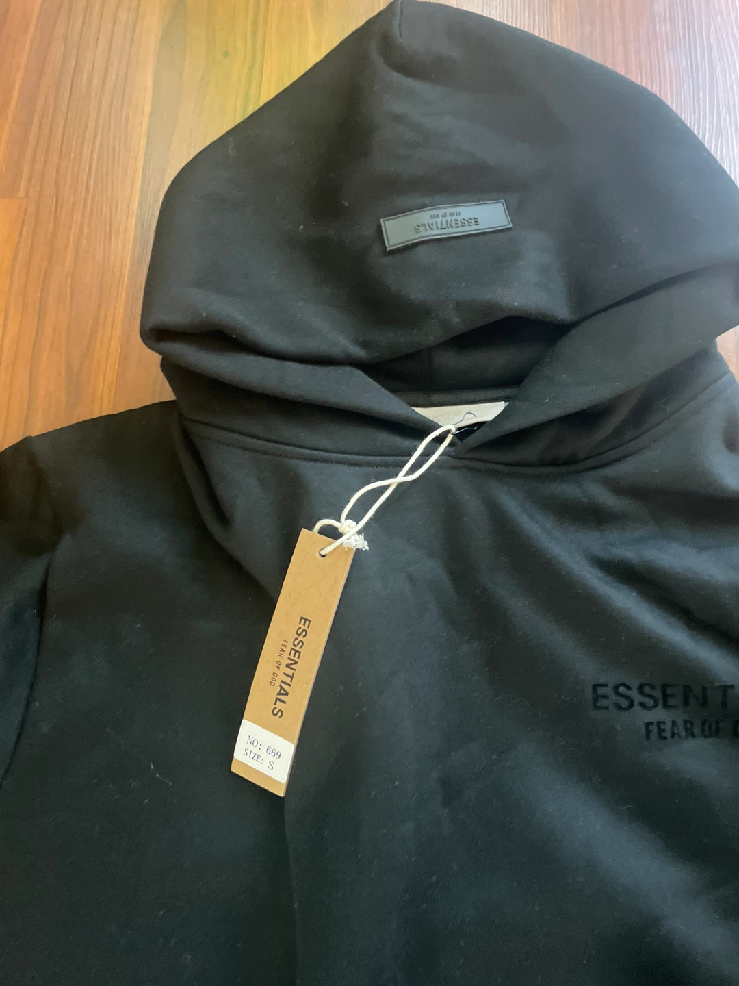 Essentials Fear of God Black Hoodie Size S