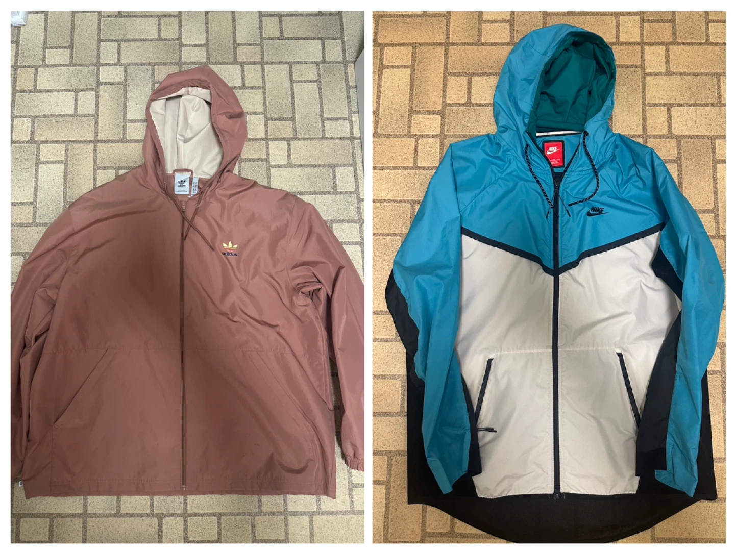 XXL Nike and Adidas wind jackets