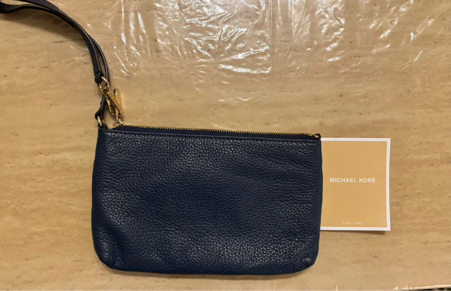 Michael Kors Navy Leather Wristlet - photo 2