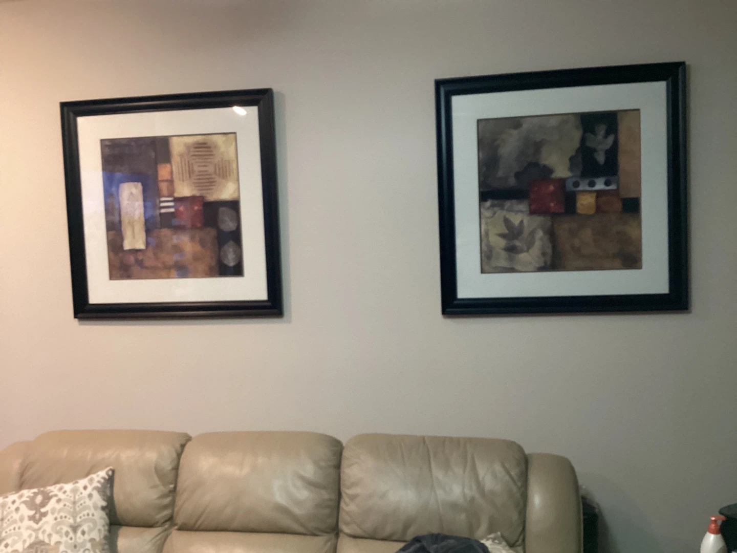 Set of 2 Framed Abstract Wall Art