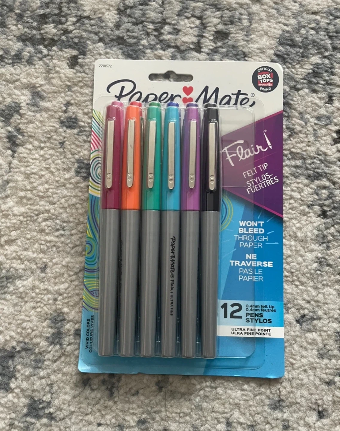 Paper Mate Flair Ultrafine Felt Tip Pens - 12 Pack