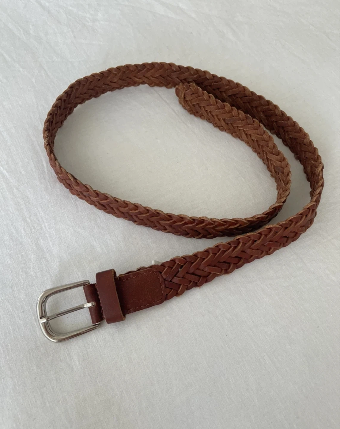 Genuine Leather Braided Belt - Size M - photo 2
