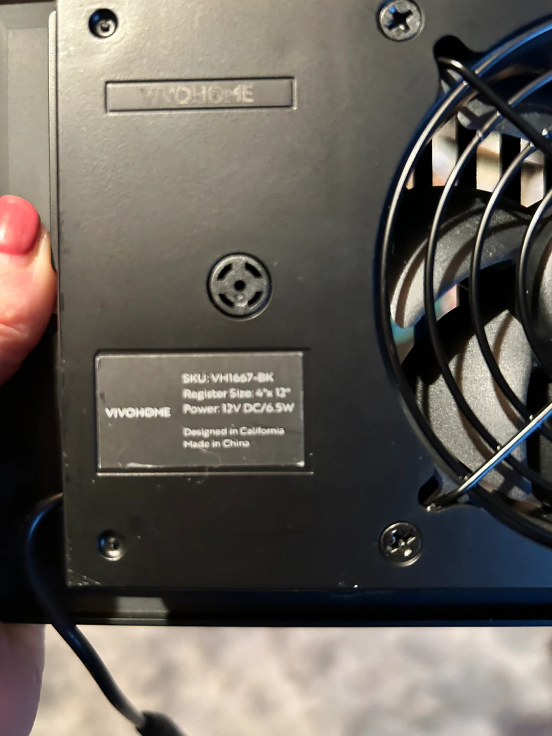 VIVOHOME Register Fan Booster 4"x12"
