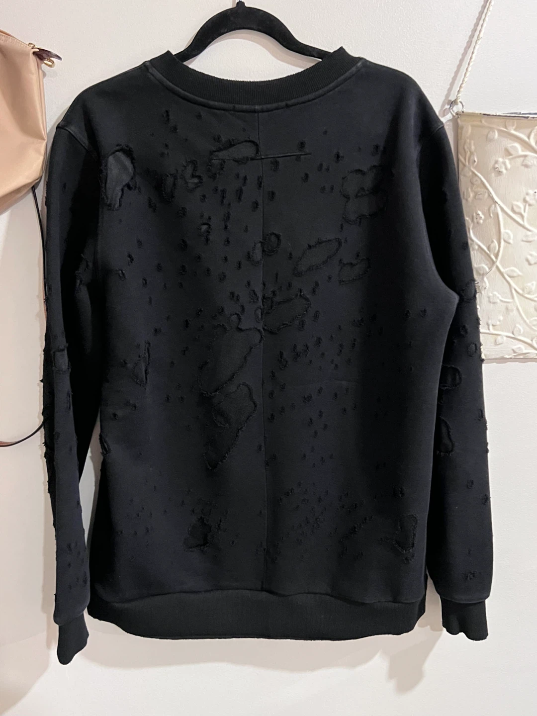 GIVENCHY PARIS Destroyed Distressed Sweatshirt Men's Size Large - photo 5