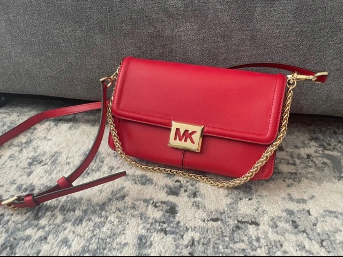 NEW! Michael Kors Sonia Medium Leather Shoulder Bag