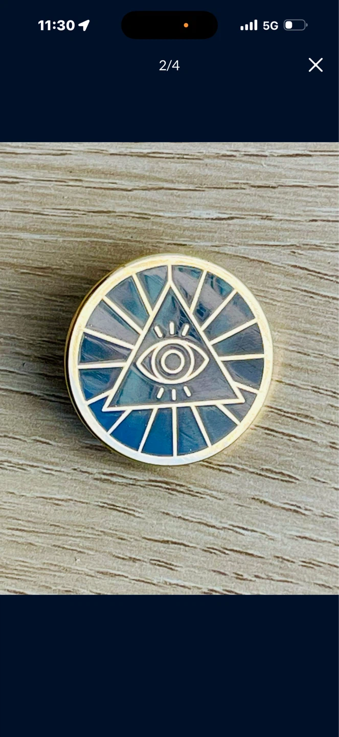 All-Seeing Eye Enamel Pin 1 1/8”D