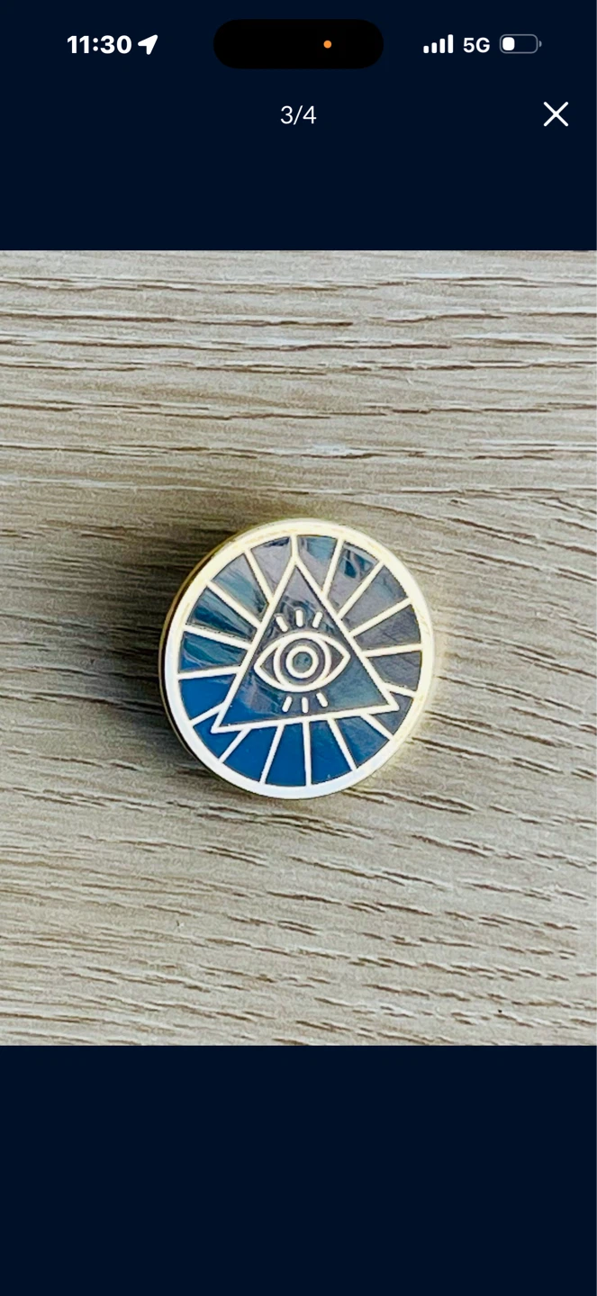 All-Seeing Eye Enamel Pin 1 1/8”D - photo 3