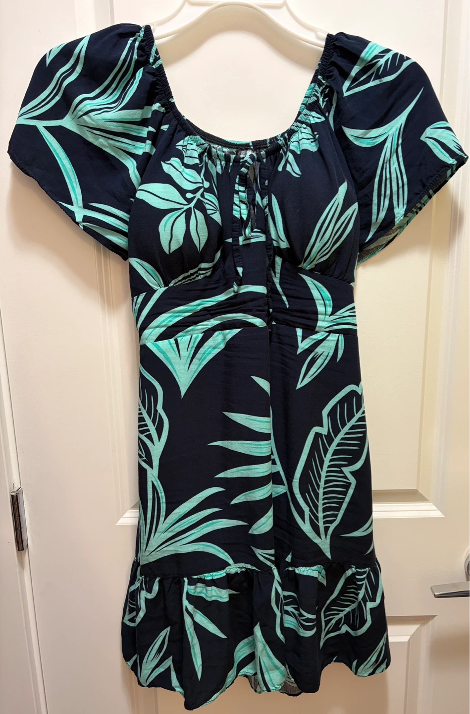 Navy & Teal Floral Dress