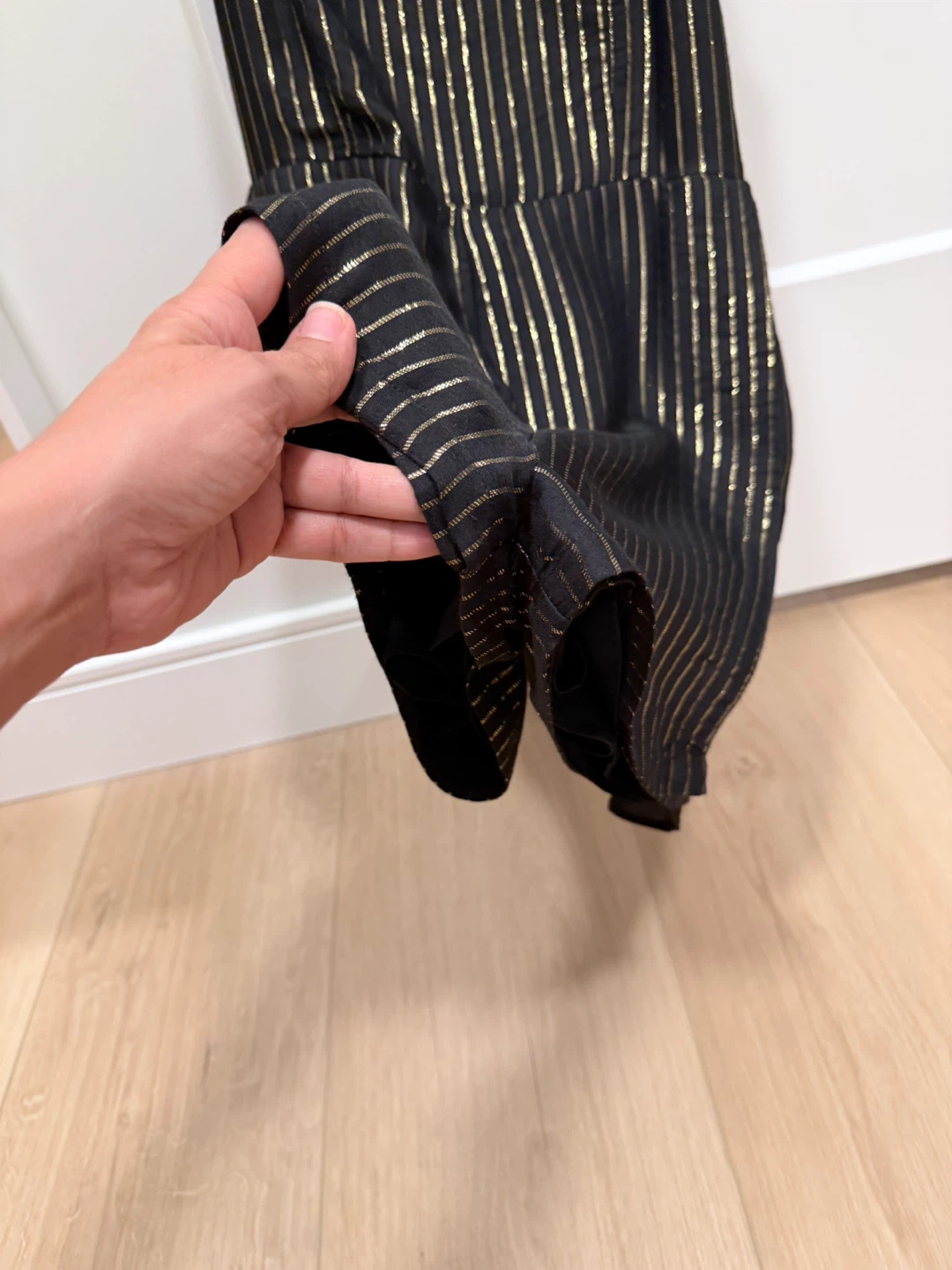 Mango Black and Gold Striped Romper - photo 3