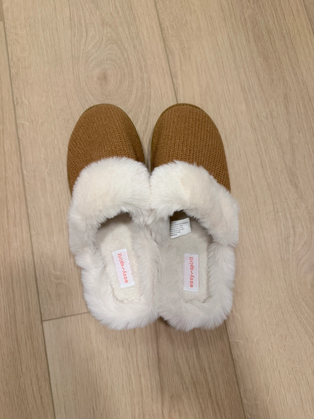 Easy Spirit Women's Slippers Size L (8-9) Faux Fur Lined