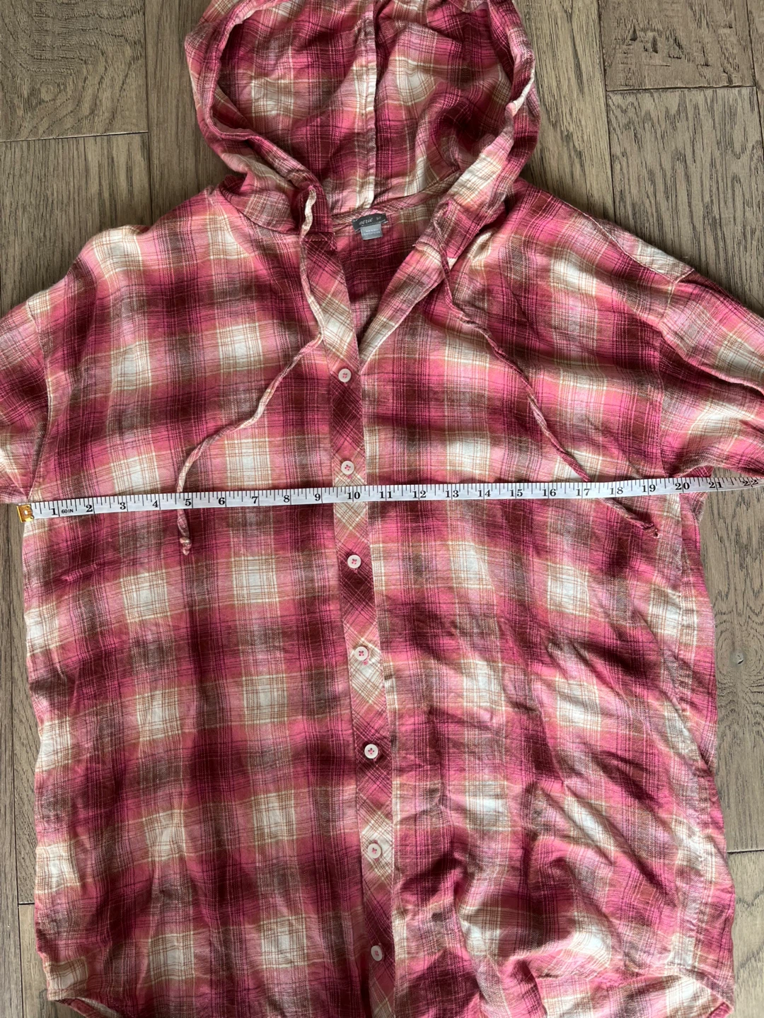 Aerie Plaid Hooded Button-Up Shirt - photo 5