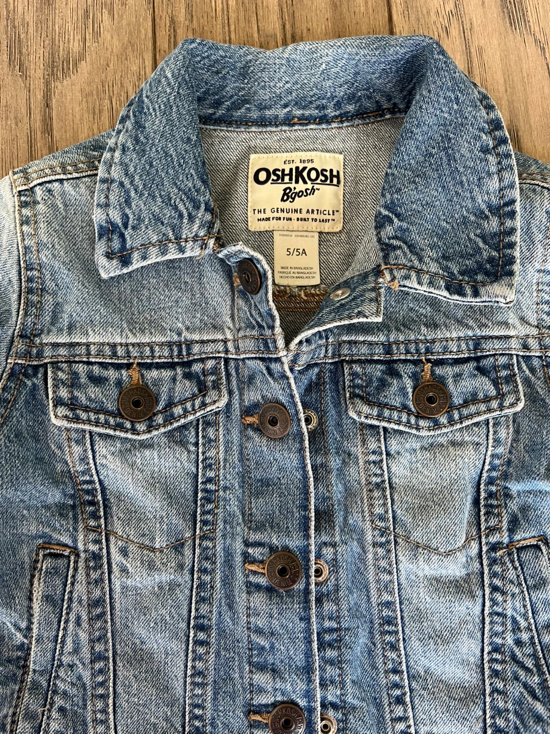 OshKosh B'gosh Denim Jacket Size 5 - photo 2