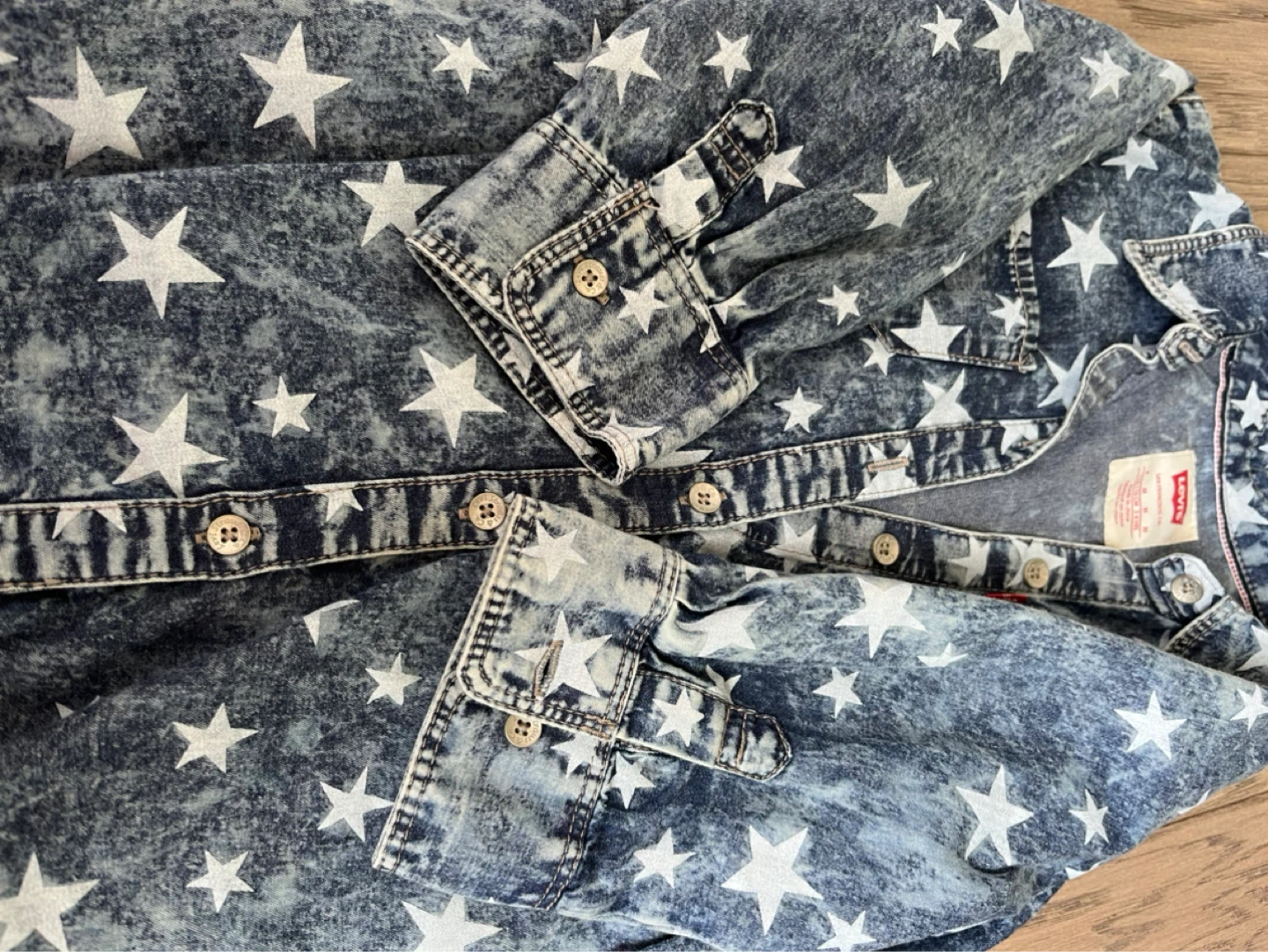 Levi's Girls Star Denim Shirt Size 6 - photo 4