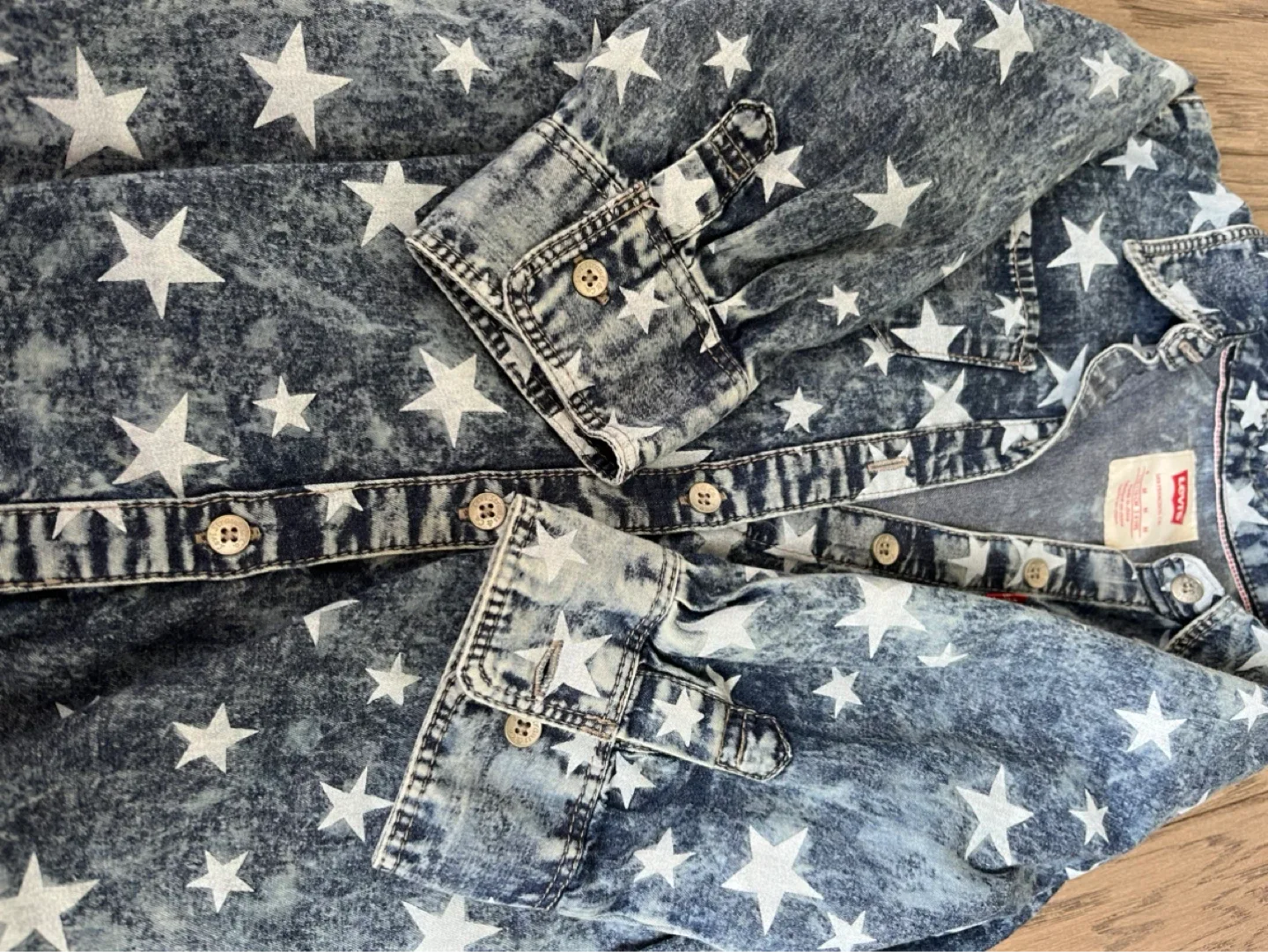 Levi's Girls Star Denim Shirt Size 6 - photo 4