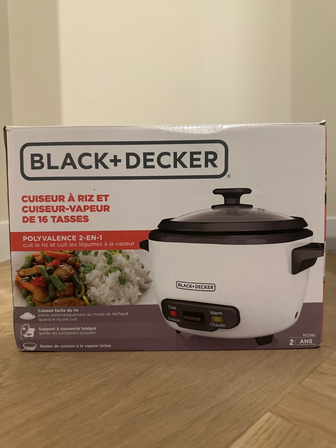 Black+Decker 16-Cup Rice Cooker and Steamer - photo 2