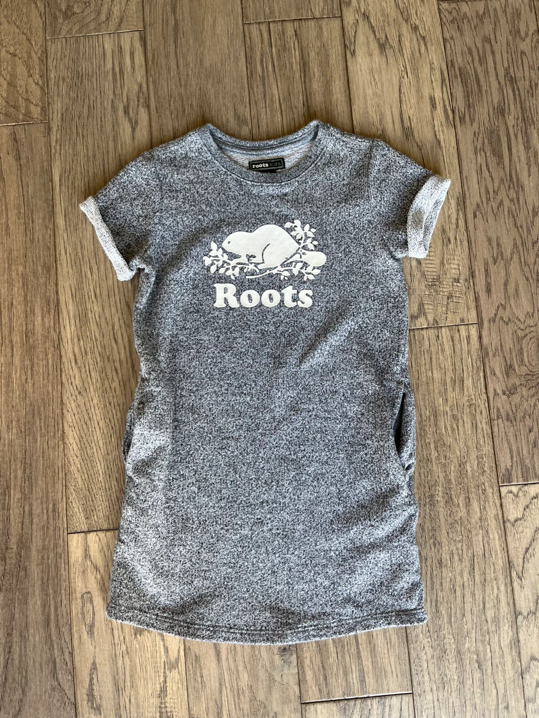 Roots Kids Grey Sweatshirt Dress Size 5T