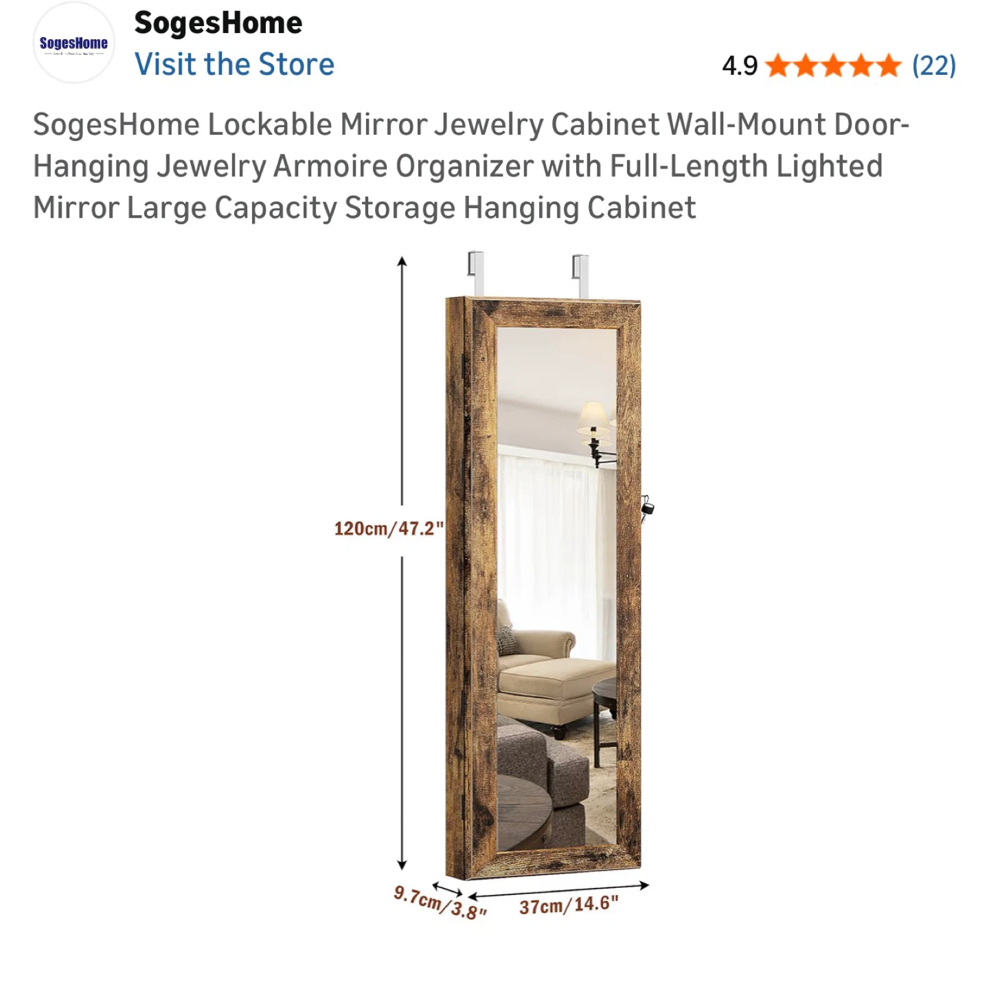 Jewelry Cabinet with Mirror - photo 3