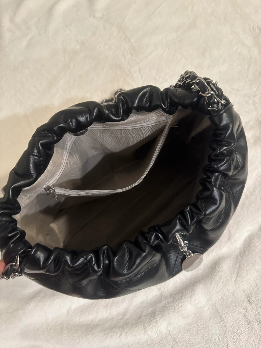 Black Quilted Shoulder Bag - photo 2
