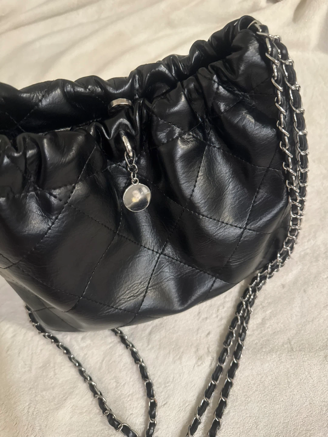 Black Quilted Shoulder Bag