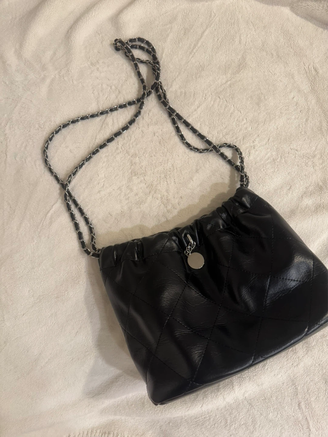 Black Quilted Shoulder Bag - photo 5