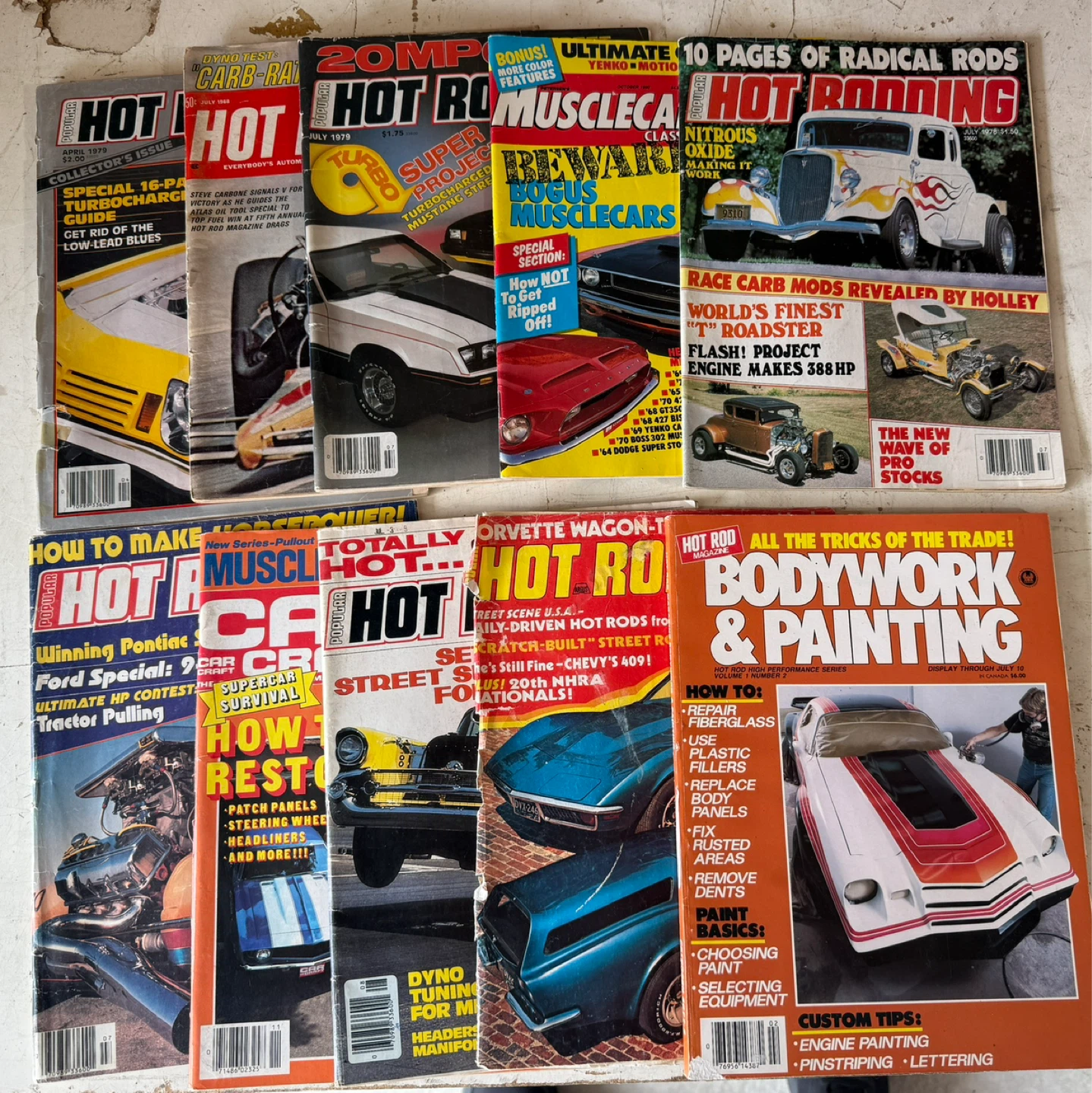 Collection of 10 Hot Rod & Muscle Car Magazines