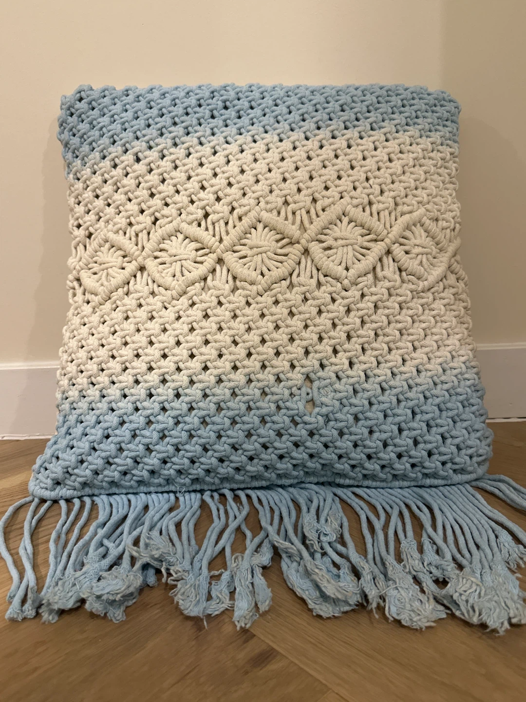 Hand made Macrame Throw Pillow